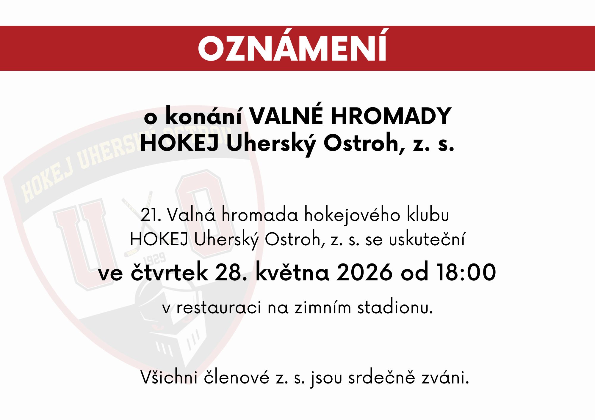 21. Valná hromada proběhne 28. května 2026